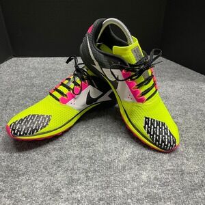 Nike Rival Waffle 6 Men Size 9.5 Volt Pink Black Cross Country Racing DX7998-700